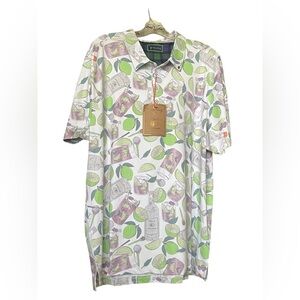 William Murray Tito's Vodka Transfusion Golf AOP Polo Shirt Mens X Large - NWT